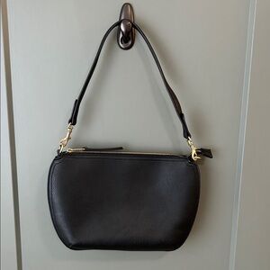 Universal Thread Black Shoulder Bag with Gold Accents